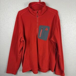 Eddie Bauer First Ascent Fleece 1/4 Zip Pullover Men’s XXL Burnt Sienna